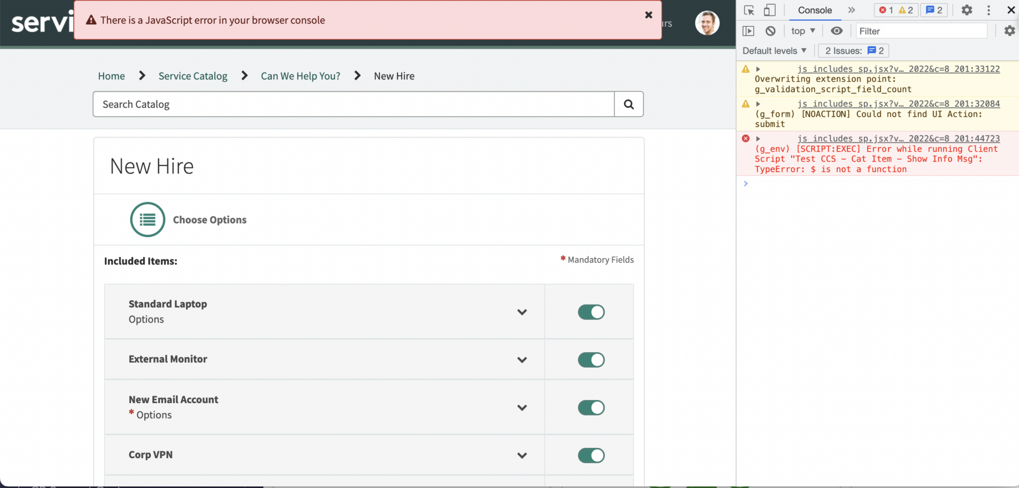 Detecting Order Guides in Service Portal Coffeeplz